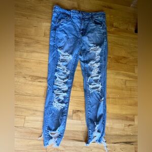 American Eagle Next Level Ripped Super High-Waisted Jegging